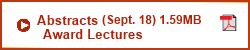 Abstracts (Sept. 18)  Award Lectures  1.59MB