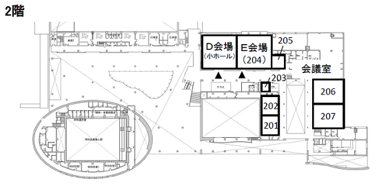 第66回日本生物工学会大会　会場案内図　（札幌コンベンションセンター2階）