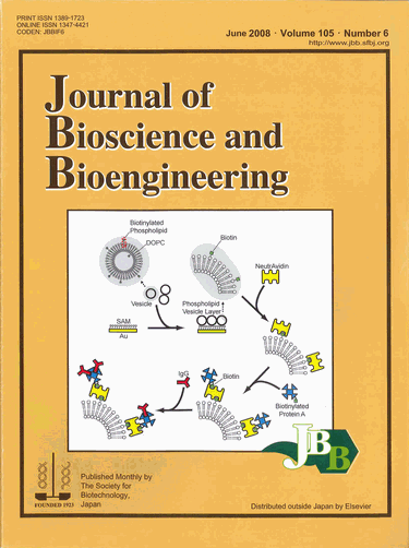 Journal of Bioscience and Bioengineering Vol. 105,  No. 6  (June 2008)  Cover